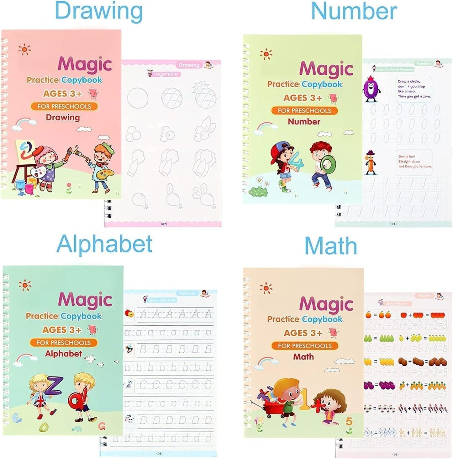 Twinklez Magic Book (BUY 1 BOOKS GET 4 BOOKS 1 Pen,1 Grip, 10 REFILLS FREE)